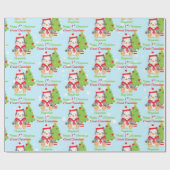 Eerste Kerstmis: Grootzoon Penguin Cadeaupapier (Vlak)