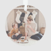 Eerste Kerstmis Huis Sage Groene Foto Ornament (achterkant)