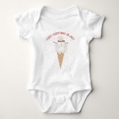 Eerste Kerstmis in juli Leuke Ice Cream Sneeuwman Romper (Voorkant)