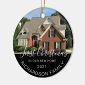 Eerste Kerstmis in New Home Full Photo Keepomwille Keramisch Ornament (Links)