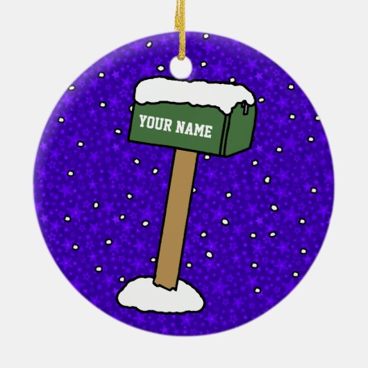 Eerste Kerstmis in New Home Keramisch Ornament (Achterkant)