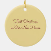 Eerste Kerstmis in New Home Ornament (Achterkant)