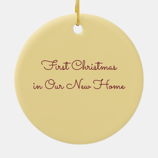 Eerste Kerstmis in New Home Ornament (Achterkant)