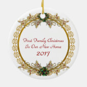 Eerste Kerstmis in New Home ornament (Achterkant)