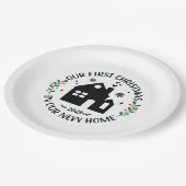 Eerste Kerstmis in New Home Persoonlijke Kerstmis Papieren Bordje (Gekanteld)