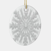 Eerste Kerstmis in New Home White Snowflake Keramisch Ornament (Rechts)