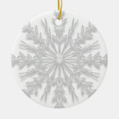 Eerste Kerstmis in New Home White Snowflake Keramisch Ornament (Voorkant)