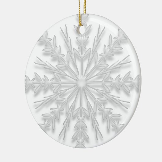 Eerste Kerstmis in New Home White Snowflake Keramisch Ornament (Links)