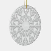 Eerste Kerstmis in New Home White Snowflake Keramisch Ornament (Rechts)