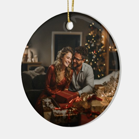 Eerste Kerstmis in ons nieuwe appartement Keramisch Ornament (Links)