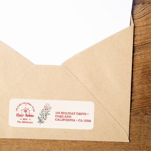 Eerste Kerstmis in ons nieuwe huisgroen Etiket