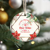 Eerste Kerstmis in ons nieuwe huisgroen Keramisch Ornament