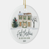 Eerste Kerstmis in ons nieuwe thuis Keramisch Ornament (Rechts)
