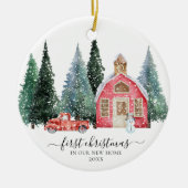 Eerste Kerstmis in onze New Home Ornament (Voorkant)
