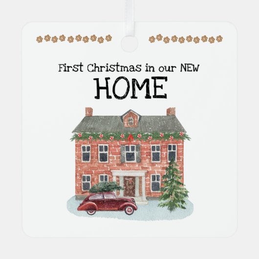 Eerste Kerstmis in onze New Home Ornament (Voorkant)