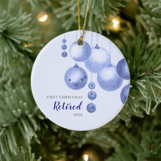 Eerste Kerstmis in ruste Aangepaste Kerstmis Baubl Keramisch Ornament (Boom)