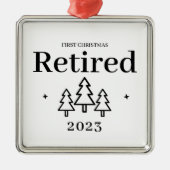 Eerste Kerstmis in ruste Keepomwille Retization Metalen Ornament (Voorkant)