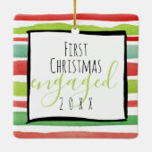 Eerste Kerstmis Ingegraged Custom Ornament (Achterkant)