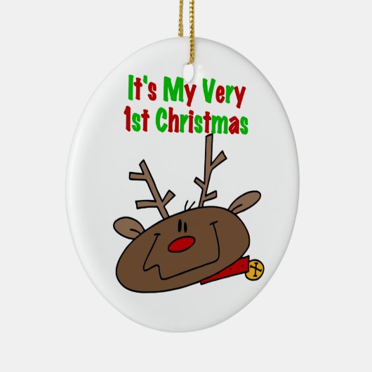 Eerste Kerstmis Keramisch Ornament (Rechts)