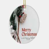 Eerste Kerstmis Keramisch Ornament (Rechts)