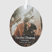 Eerste Kerstmis - Matig Minimale Foto Ornament (voorkant)