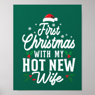 Eerste Kerstmis met mijn hot-New Wife Funny Xmas Poster