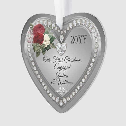 Eerste Kerstmis met Silver Diamonds Keepomwille Ornament (voorkant)