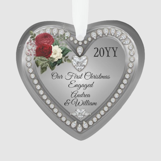 Eerste Kerstmis met Silver Diamonds Keepomwille Ornament (voorkant)