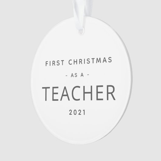 Eerste Kerstmis Moderne Aangepaste feestdag Ornament (voorkant)