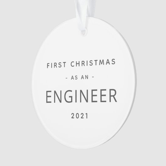 Eerste Kerstmis Moderne Aangepaste feestdag Ornament (voorkant)