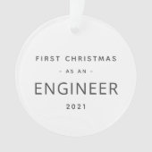 Eerste Kerstmis Moderne Aangepaste feestdag Ornament (voorkant)