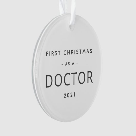 Eerste Kerstmis Moderne Aangepaste feestdag Ornament (voorkant)