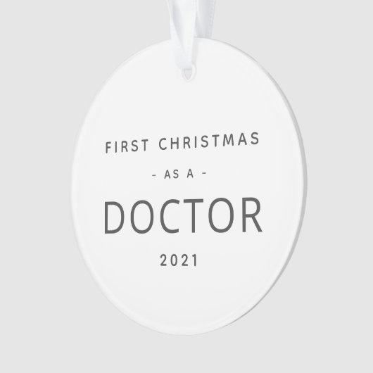 Eerste Kerstmis Moderne Aangepaste feestdag  Ornament (voorkant)