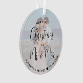 Eerste Kerstmis Mr Mrs. Ornament (voorkant)