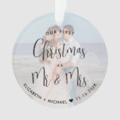 Eerste Kerstmis Mr Mrs. Ornament (voorkant)
