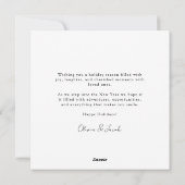 Eerste kerstmis na het huwelijk foto feestdagenkaart (Achterkant)