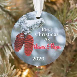 Eerste Kerstmis: Nana en Papa New Grandouders Ornament