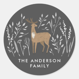 Eerste Kerstmis: natuurlijke herders, delicaat 1 f Ronde Sticker
