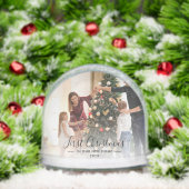 Eerste Kerstmis Nieuwe Familie Huis Foto Custom Sneeuwbol (Kerstmis)