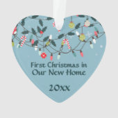 Eerste Kerstmis Nieuwe kerstvierclampjes Ornament (achterkant)