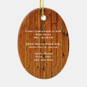 Eerste Kerstmis Nieuwe startfoto Ornament (Achterkant)