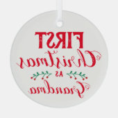 Eerste Kerstmis: oma red & white keepomwille Glas Ornament (Achterkant)
