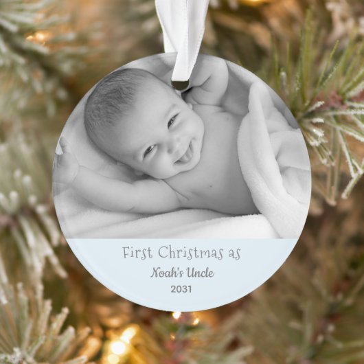 Eerste Kerstmis Oom Nephew Gepersonaliseerd Orname Ornament (Boom)
