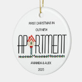 Eerste Kerstmis op maat in ons nieuwe appartement Keramisch Ornament (Links)