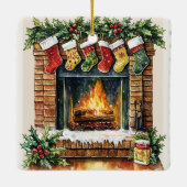 Eerste Kerstmis op maat Keramisch Ornament (Achterkant)