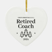 Eerste Kerstmis: pensionering voor lak in ruste Keramisch Ornament (Voorkant)