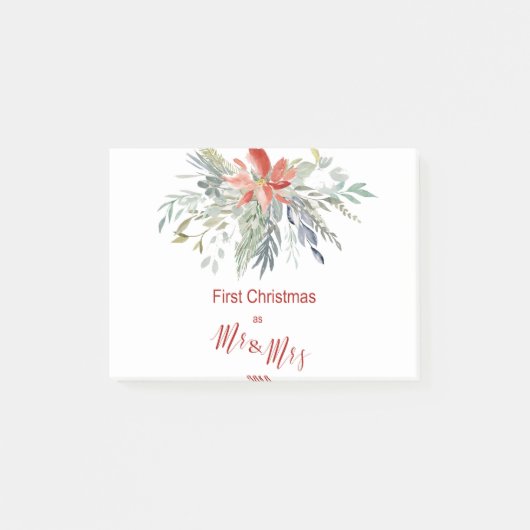 Eerste Kerstmis Samen als de heer & mevrouw. Post-it® Notes (Voorkant)