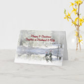 Eerste Kerstmis Samen als echtgenoot en vrouw Kaart (Gele Bloem)