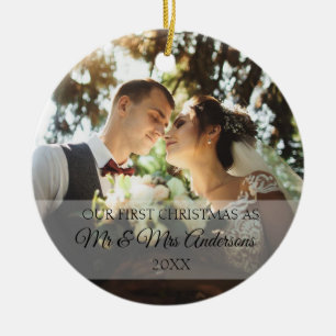 Eerste Kerstmis samen gepersonaliseerd Keramisch Ornament