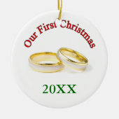 Eerste Kerstmis samen Keramisch Ornament (Voorkant)